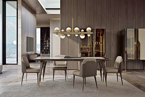 Italian Luxury Metal Frame Dining Chairs 8 Kg Glad Leather Negotiation