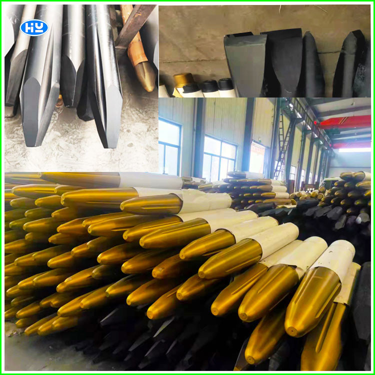 Moil Wedge Point Hydraulic Breaker Spare Parts Chisels Diamond Head Hammer Tools