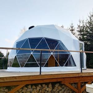 Quality Deluxe Hemi Spherical Glamping Dome Tent Kits Rainproof PVC Camping Events wholesale