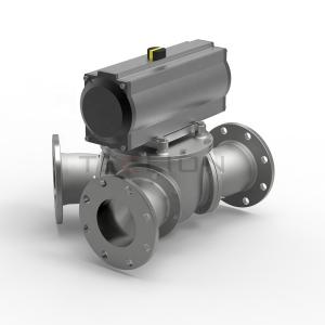 Quality Stainless Steel Powder Gravity Pneumatic Diverter Valve 3 Way 73KG wholesale
