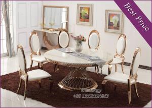 Quality Luxury Gold Stainless Steel Dining Table with Chair For Sale (YS-4) wholesale