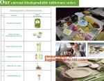 Corn Starch Biodegradable Plastic Meal Prep Tray, Eco-friendly bio disposable