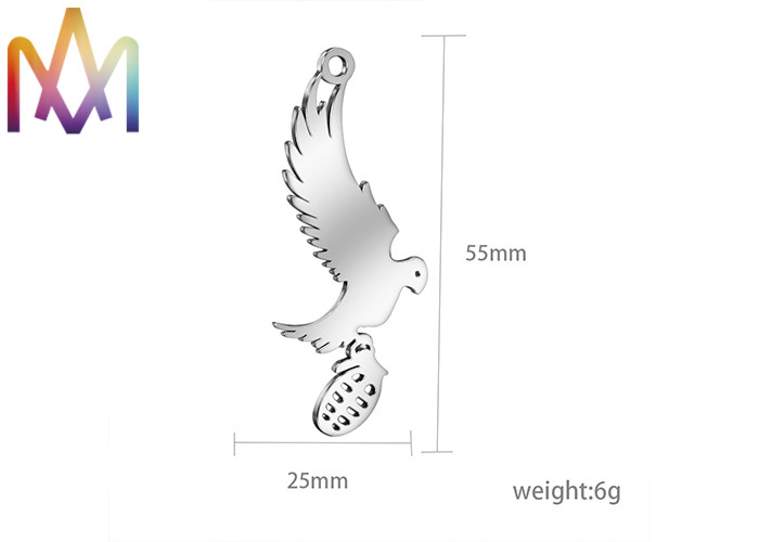 6g Private Logo SS304 Eagle Spread Wings Pendant