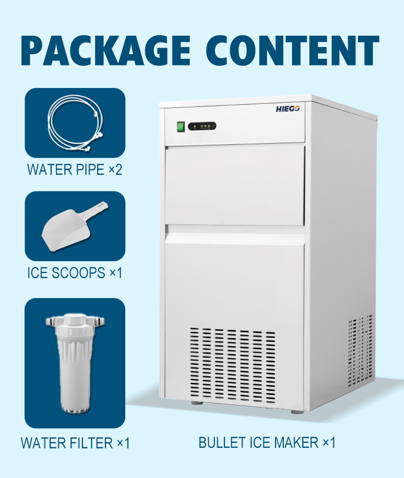 Commercial Nugget Ice Machine Portable 100kg Air Cooling Bullet Ice Maker For Home