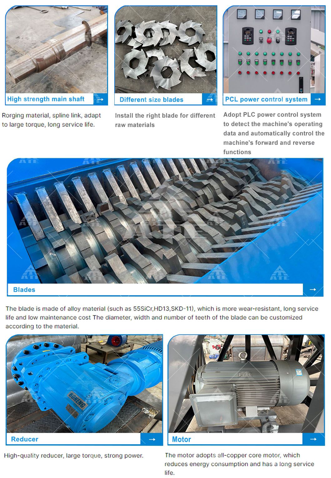 Hydraulic Scrap Double Shaft Waste Metal Steel Iron Recycling Waste Metal Shredder Machine for Sale