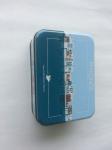 Blue Cookie Metal Tin Container , Eco-friendly Square Tin Box