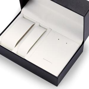 Quality PU Leather Hinge Closing Watch Box Gift Packaging CMYK 4 Color Offset Printing wholesale