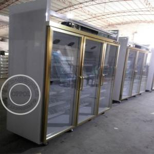 Quality OP-A411 Large Capacity Supermarket Three Glass Doors Fridge with Wheels wholesale