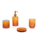 Colorful Shells Style Glass Soap Foam Dispenser Toothbrush Holder Bathroom