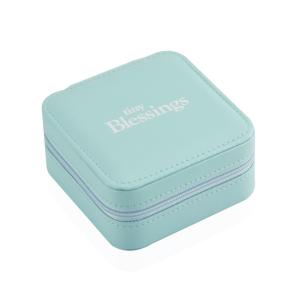 Quality Zip Close Multiple Compartment Faux Leather Jewelry Travel Case OEM With Mirror wholesale