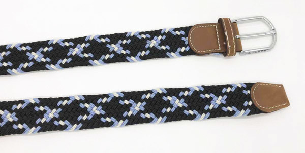 Braided Elastic Belts for Women and Men, Multicolor Stretch Woven Belt with Pin Buckle