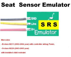 Quality Professional SRS1 Mercedes Seat Sensor Emulator , Mercedes Car Repair Troubleshooting Tool wholesale