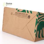 100% Recyclable Shopping Gift Brown Kraft Paper Grocery Bag
