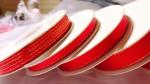 Single Face Wired Edge Christmas Ribbon Eco Friendly Polyester Material