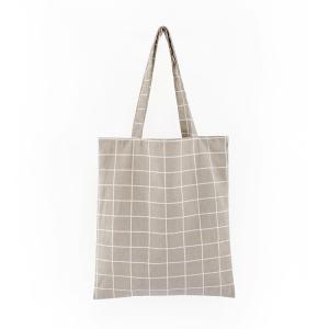 Quality Long Handle Natural Canvas Zippered Tote Bag For Company / Brand Promotion Activities wholesale