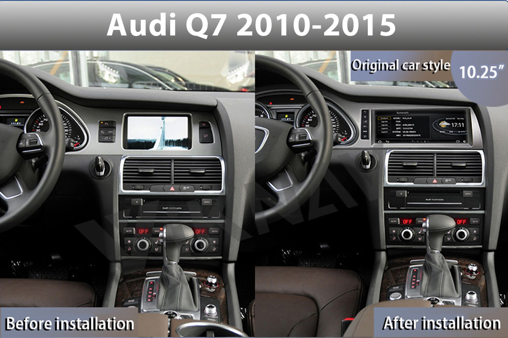 10.25 Inch Audi Android Radio Car GPS Navigation Radio With Screen
