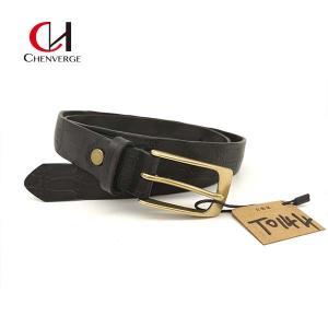 Quality Practical Antiwear Copper Buckle Belt , Multipurpose Brass Buckle Leather Belt wholesale