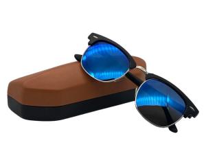 Quality Sunglasses Packaging Hard Metal Clamshell Glasses Case wholesale