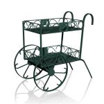 Wine Bottles Cart Food Display Stands With Metal Wire Shelves Two Layers
