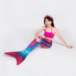 Turquiose Mermaid Tails For Swimming Spandex / Polyester Material CE SGS