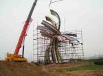 Handmade Giant Outdoor Metal Sculpture , Contemporary Garden Sculptures