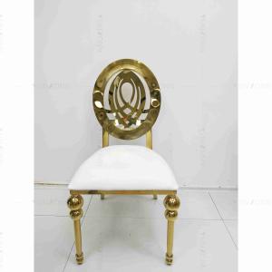 Quality Classic Stackable Wedding Banquet Chair Stainless Steel Leather Wedding Chair wholesale