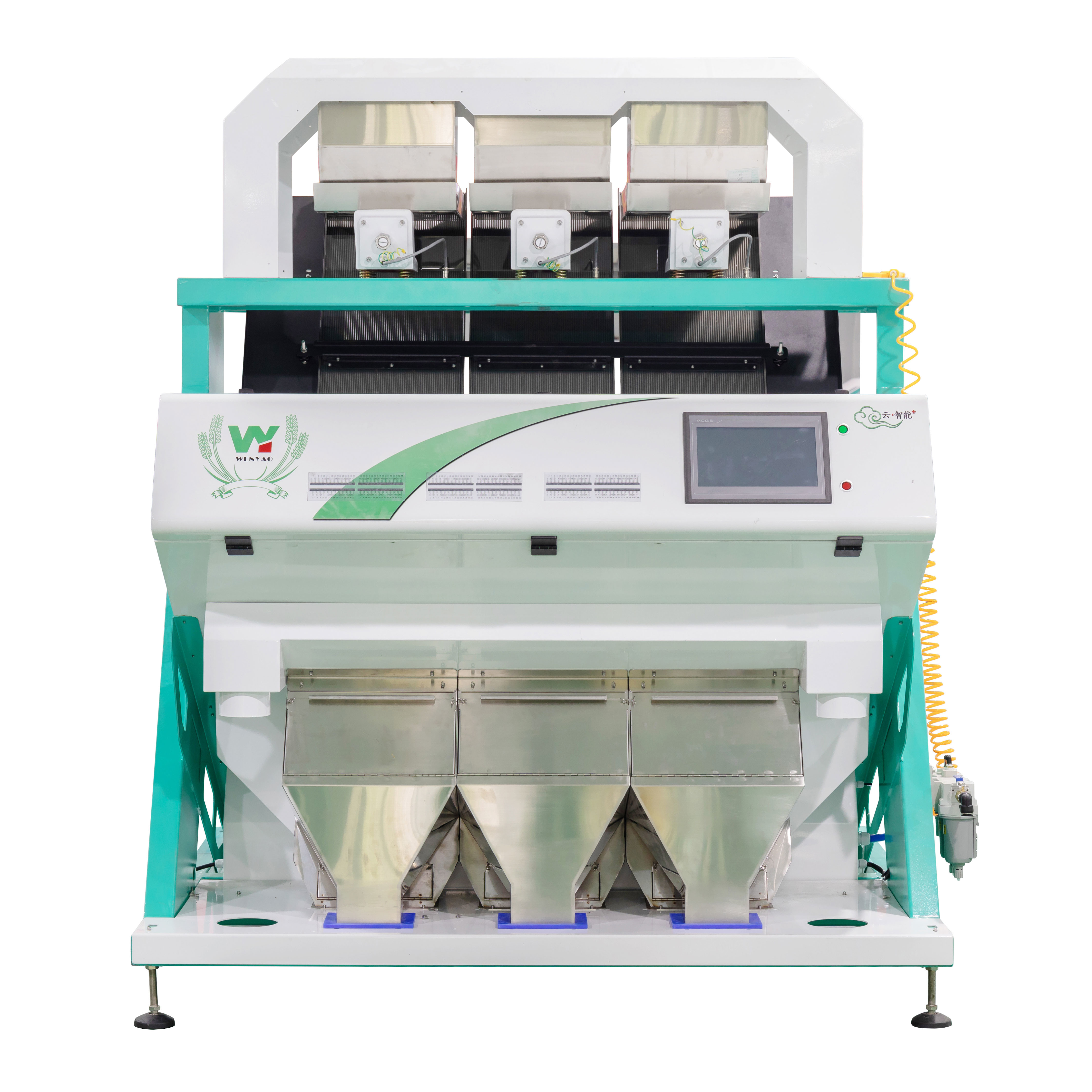 Multifunction Intelligent Automatic 3 Chutes Optical White Black Pepper Color Sorting Machine