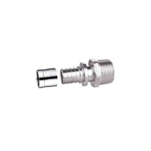 Quality Custom Male Straight Connector PF4002 Brass PEX Pipe Connector wholesale