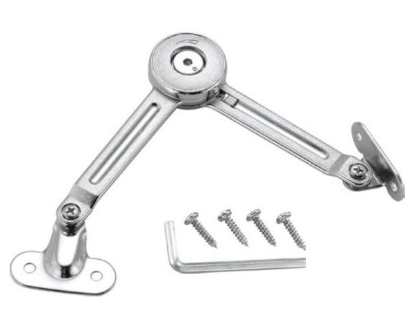 Zinc Alloy Over Turn Cabinet Door Lift Support , Kitchen Cupboard Hydraulic