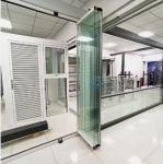 Outdoor Aluminum Folding Door Frameless Tempered Bifolding Glass Door