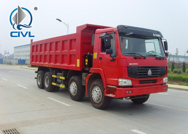 8 x 4 Heavy Duty Dump Trucks HOWO A7 Tipper Truck Unloading 380HP Dump Trucks