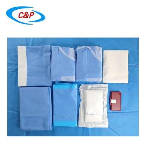 Quality OEM Blue Lithotomy Pack Pouch Drapes For Medical Surgery wholesale