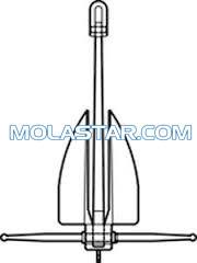 Quality Molastar Stainless Steel Marine LWT Anchor Offshore Anchor Easy Handling Steel Anchor For Marine wholesale