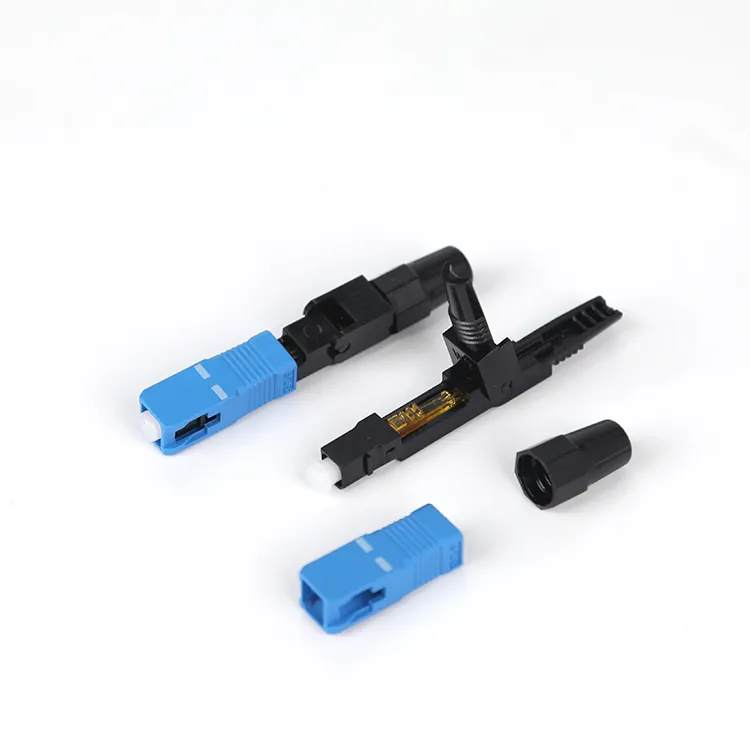 FTTH Singlemode Fiber Optic Quick Connector SC UPC SC APC For Telecom Comunication