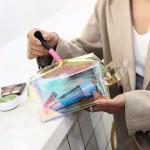 Holographic Transparent PVC Cosmetic Bag Hologram W21x11HxD7.5cm