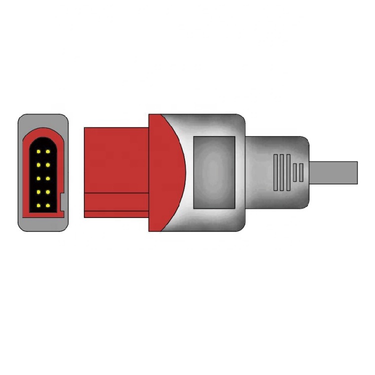 TPU PVC Jacket IBP Adapter Cable Compatible For Spacelabs To PVB Transducer