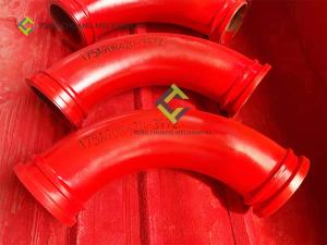 Quality 20# steel Concrete Pump Pipeline , 30 Degree Pipe Elbow 500MM wholesale