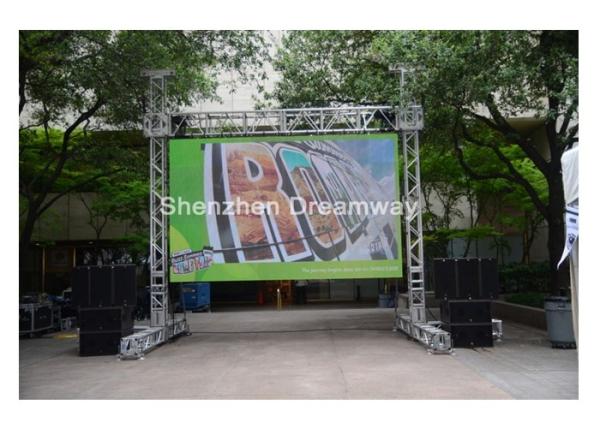 S-VIDEO HDMI DVI Outdoor LED Screen Rental PH12 DIP346 With Waterproof Aluminum
