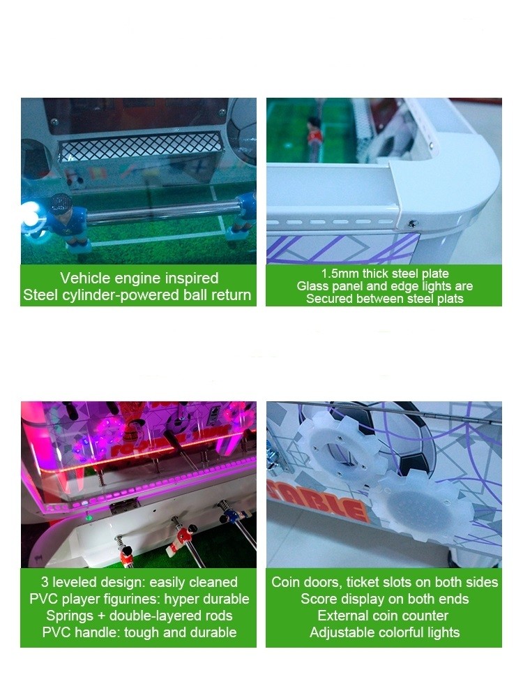 Card Operated Indoor Soccer Simulator Football Game Machine