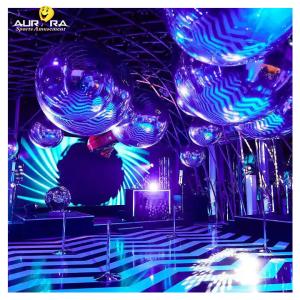 Quality Giant Silver Inflatable Mirror Ball PVC For Christmas Wedding Party Decor wholesale