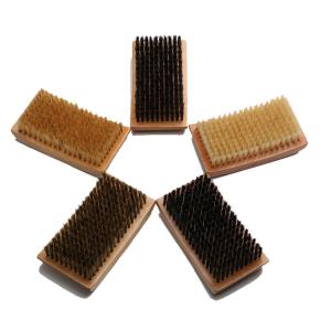 Quality Abeis Square Wave Brush For 360 Curved Palm Wood Handle Natural Soft Boar Bristle wholesale