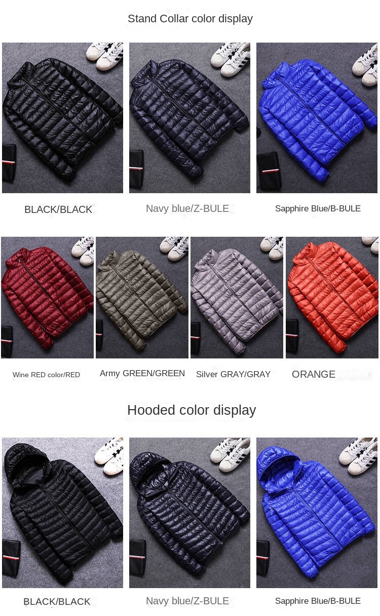 Plus Size Warm Down Jacket Lightweight Hooded Casual Winter Puffer Jacket