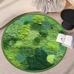 Round Moss Floor Carpet Water Absorption Bedroom Living Room