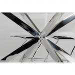 Tempered Glass Top 0.3m3 67kgs Steel Dining Set