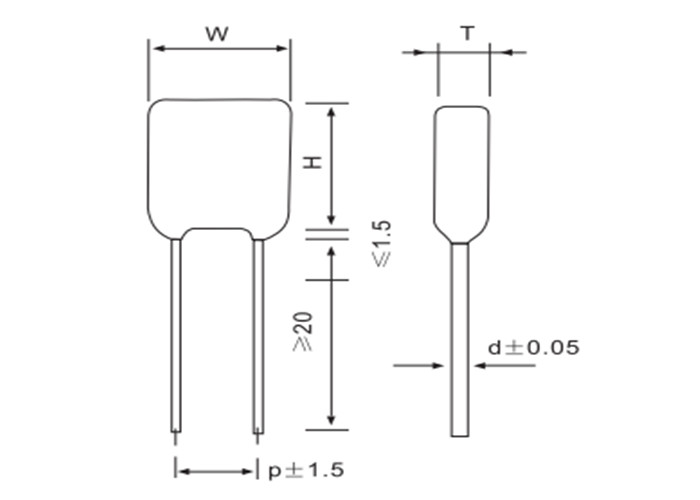 CL11 3A102J 1nF 1000V 100pF Mylar Polyester Film Capacitor