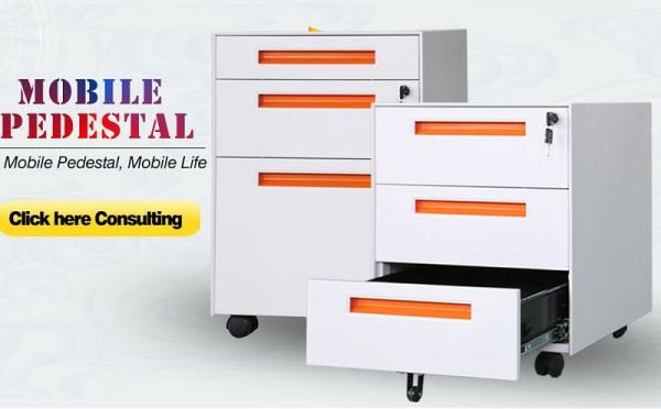 2 drawer steel mobile pedestal,SPCC metal roll mill0.5-1.2 mm thickness, 5