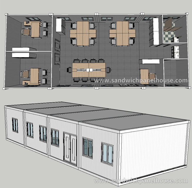 Fast Assembly Modular Container Homes For Construction Sites Long Life Span