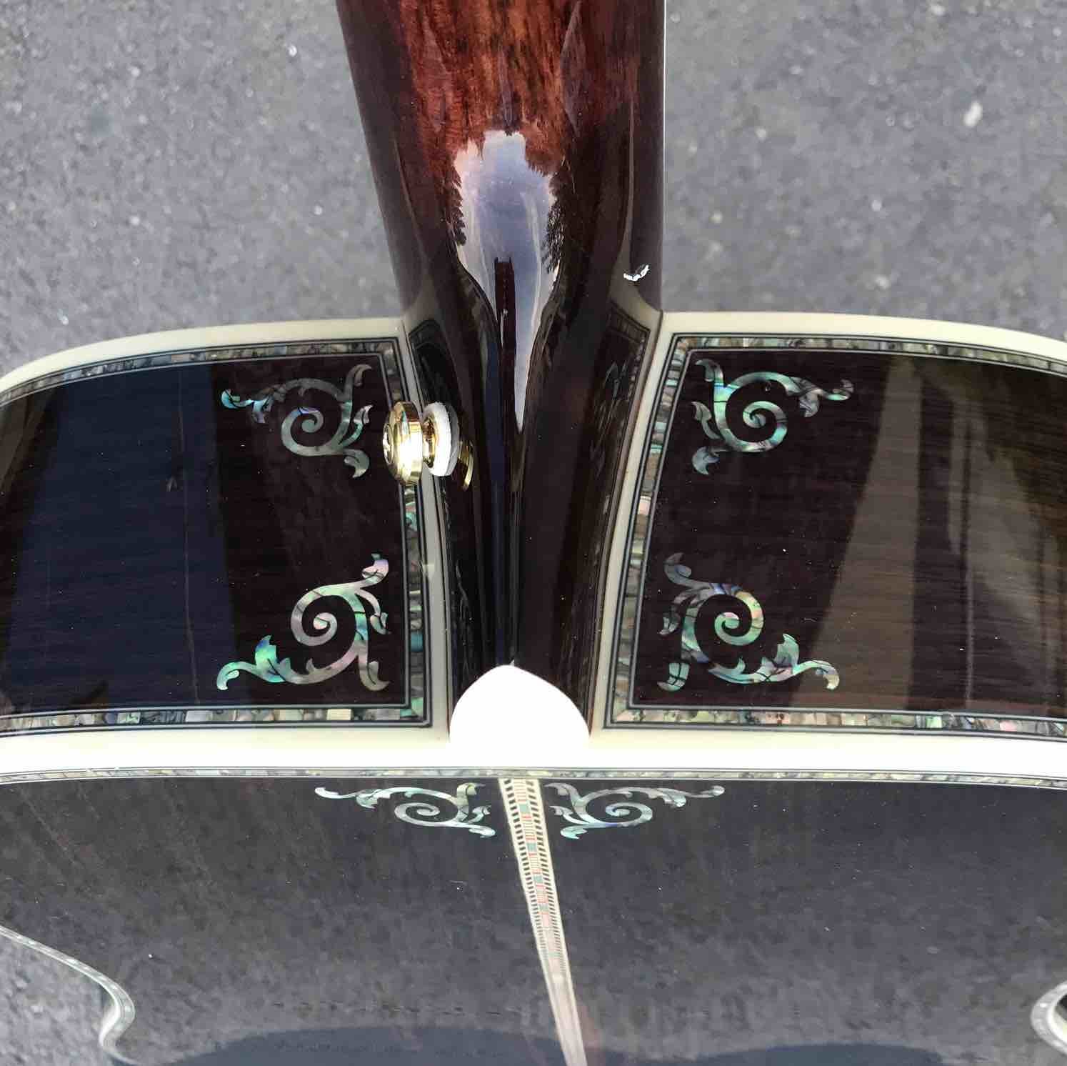 Deluxe Abalone inlays Ebony fingerboard D style acoustic Guitar,OEM Solid Spruce top 41 inch Acoustic electric Guitar