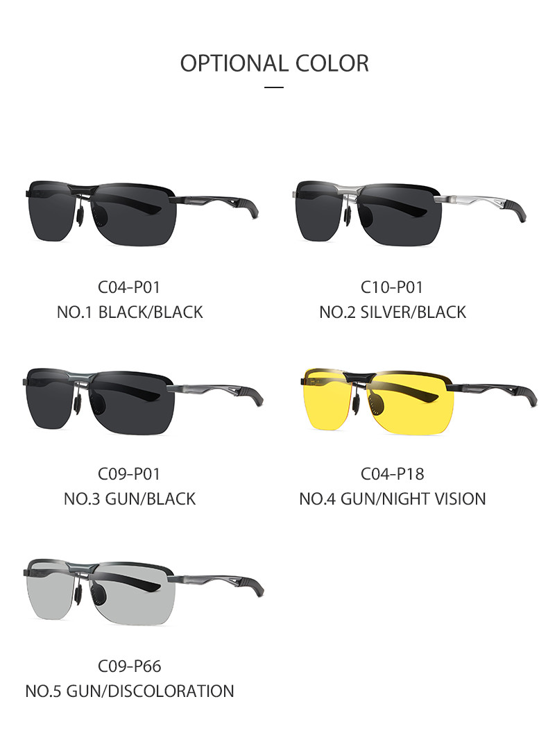 Al Mg Ultra Light Sunglasses REVO coated , TAC Lens Mens Driving Sunglasses