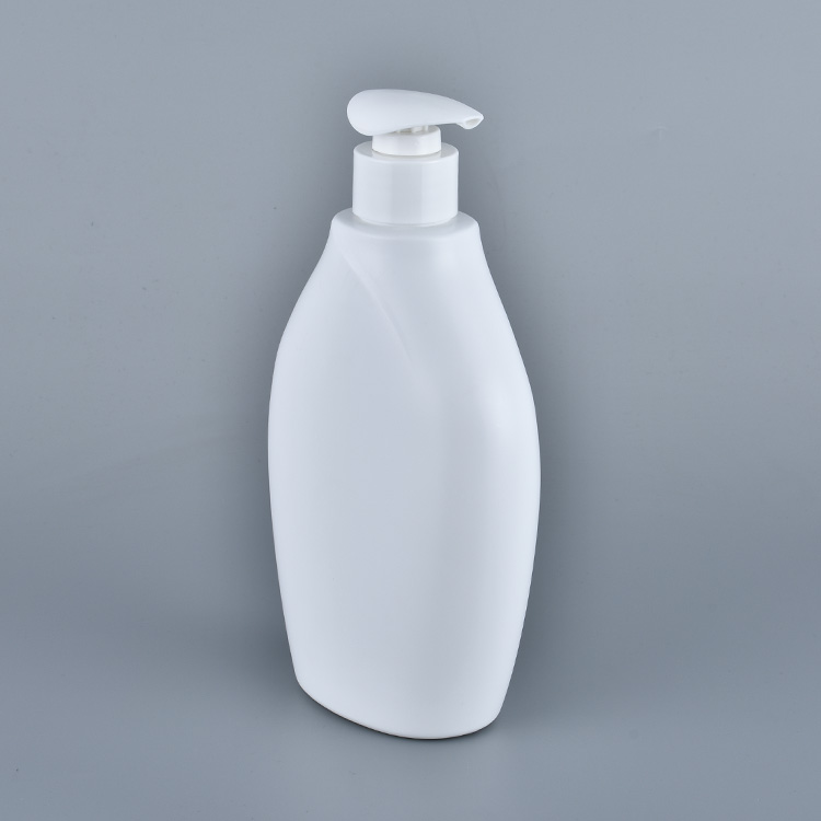 500ml Empty HDPE Shampoo Pump Bottle Flat Sunscreen Body Lotion Pump Bottles
